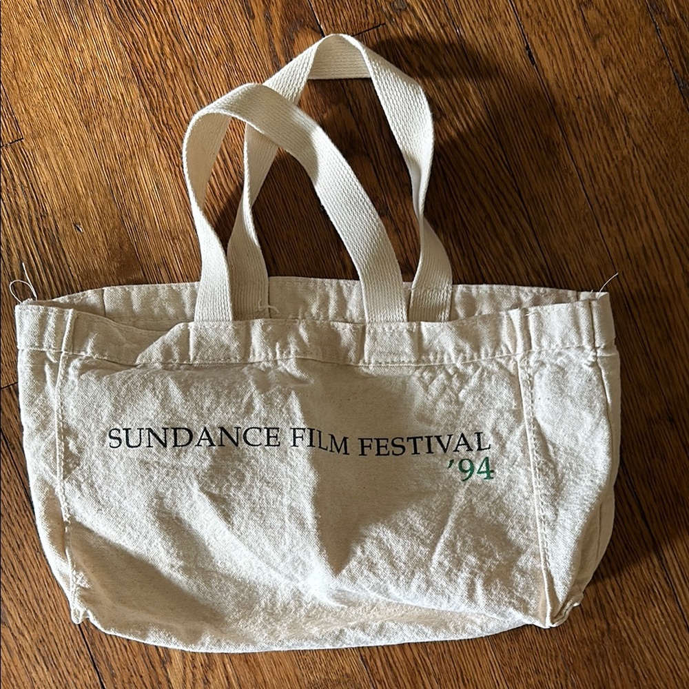Sundance Film Festval 1994 Cream Canvas Tote Bag with Logo